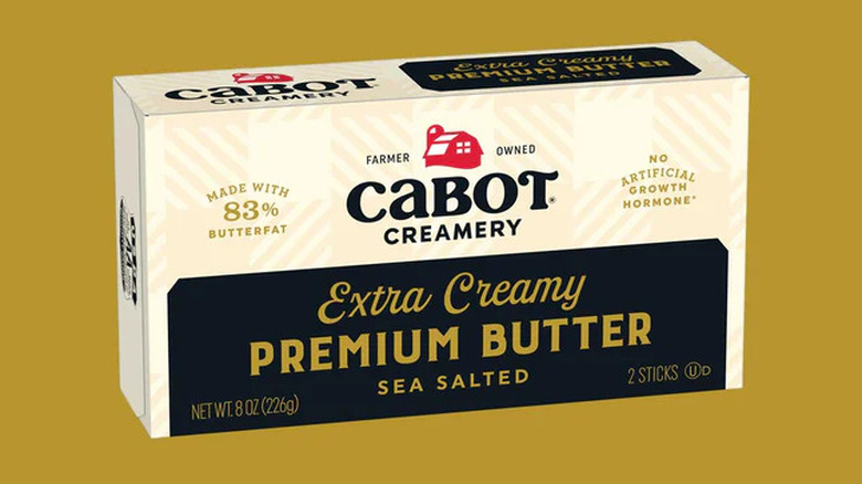 A box of Cabot Creamery butter