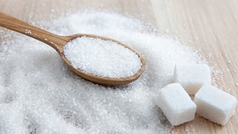 spoonful of sugar with sugarcubes