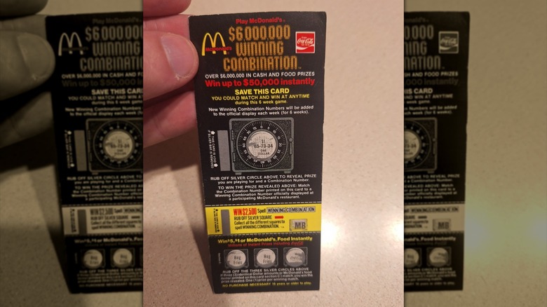 A $6,000,000 Winning Combination Game card