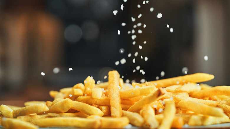 Crispy french fries tossed in salt