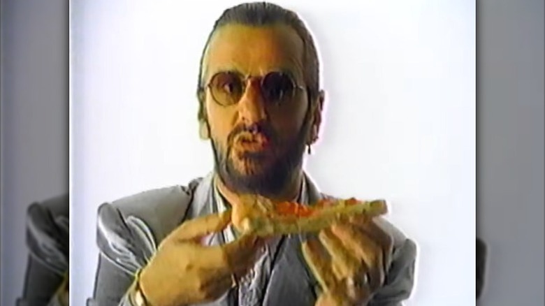 A screenshot from the Ringo Starr Pizza Hut commercial.