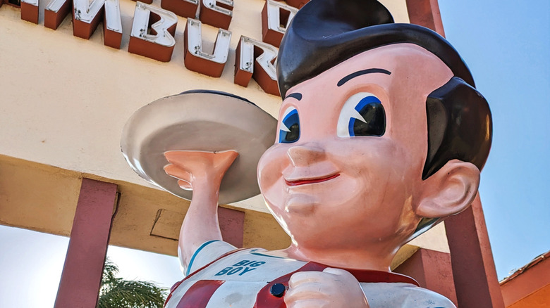 The Big Boy mascot outside a Bob's Big Boy restaurant in Burbank, California