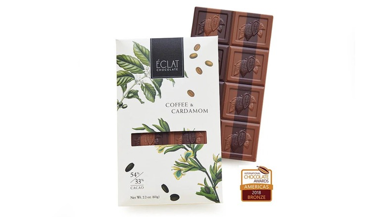 Coffee & Cardamom chocolate bar from Éclat Chocolate