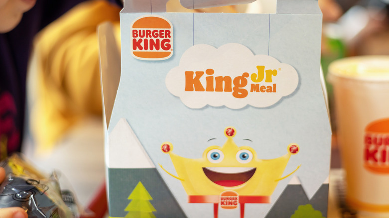 King Jr. Meal box next to drink