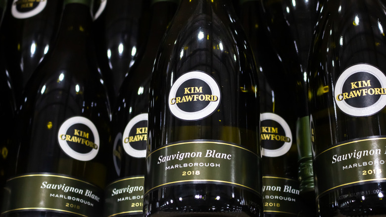 Bottles of Kim Crawford sauvignon blanc