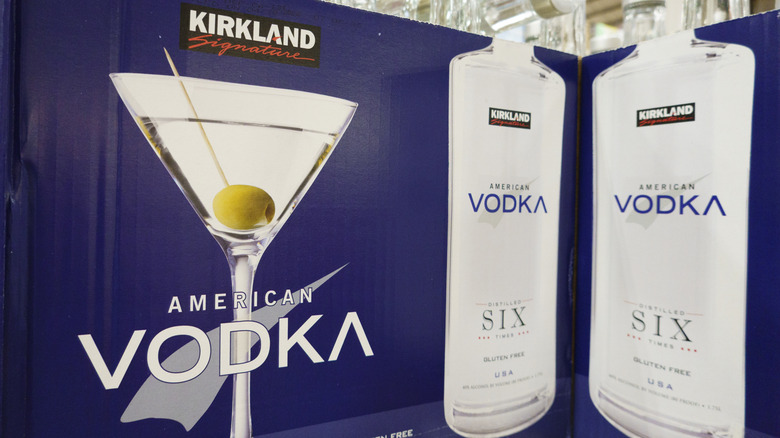 Cases of Kirkland Signature vodka