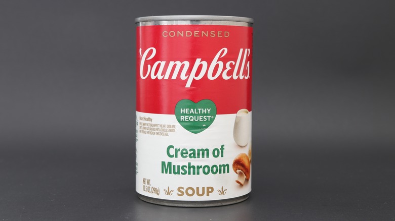 Can of Campbell's Cream of Mushroom soup
