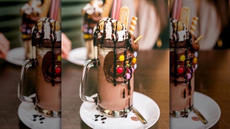 Over-the-top milkshake with Cookie Crisp.