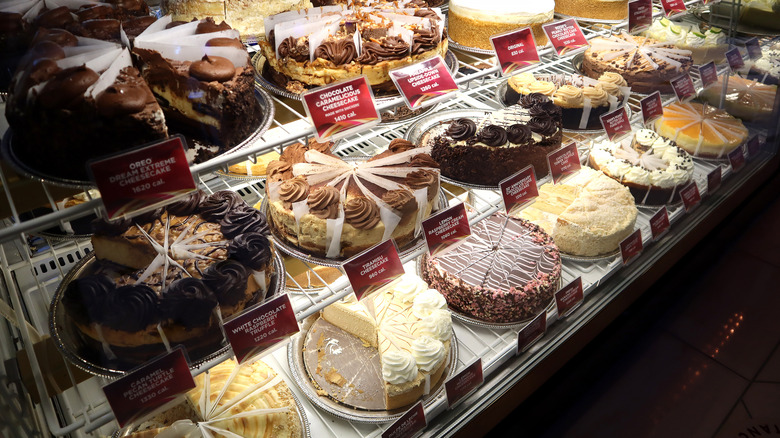 dessert selection at a Cheesecake Factory restaurant