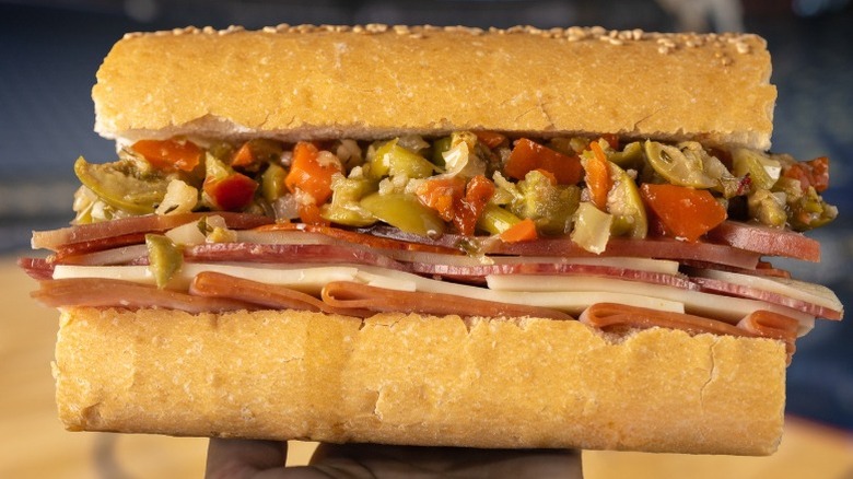 muffuletta sandwich at Caesars Superdome