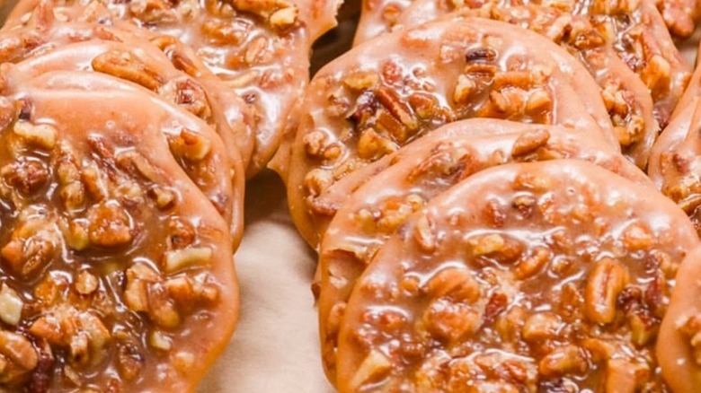 pecan pralines made by Aunt Sally's