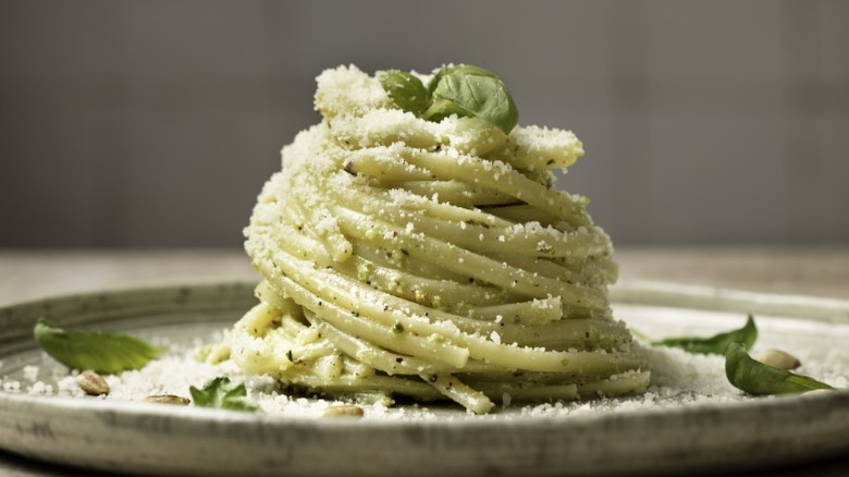A plate of linguine