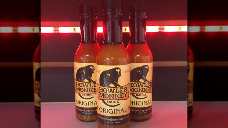 Bottles of Howler Monkey Original Hot Sauce.