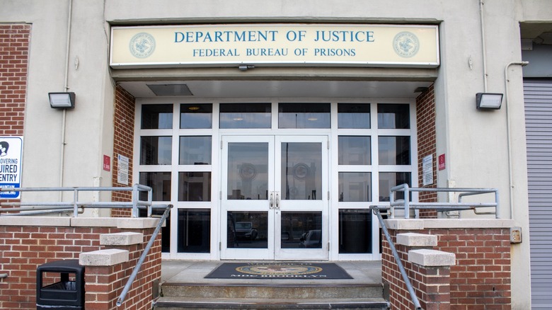 Outside the Federal Bureau of Prisons in Brooklyn, NY