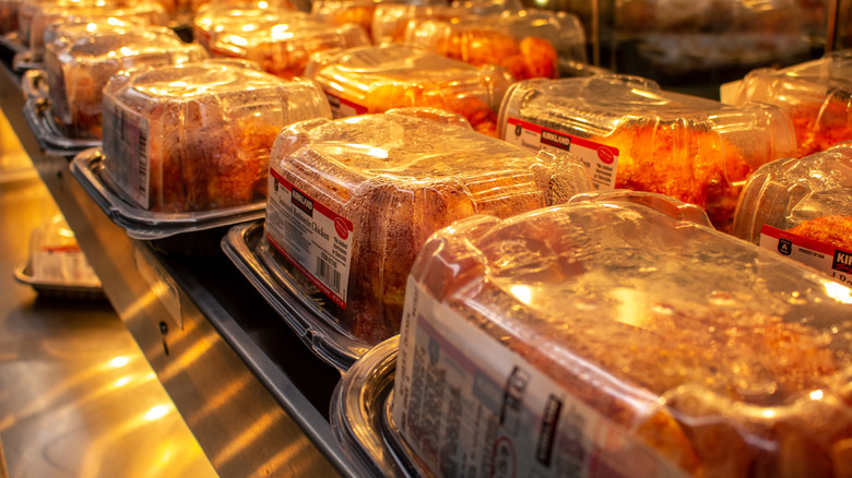 Costco rotisserie chickens in store