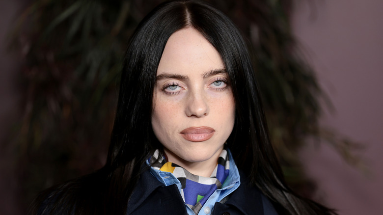 Billie Eilish smirking directly into the camera