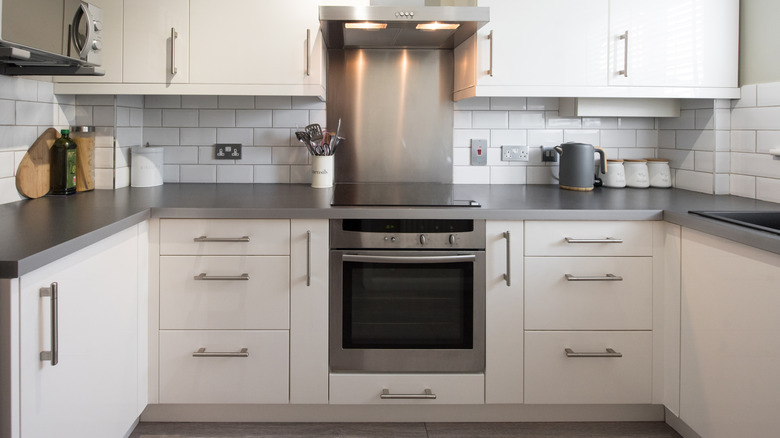 Gray kitchen countertop
