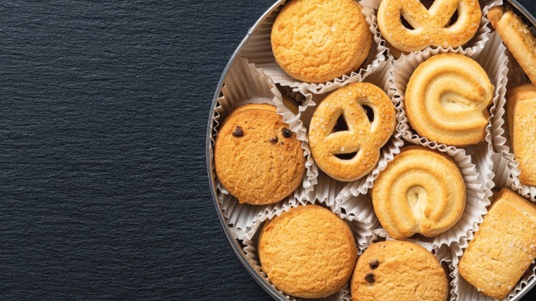 A tin of Danish butter cookies