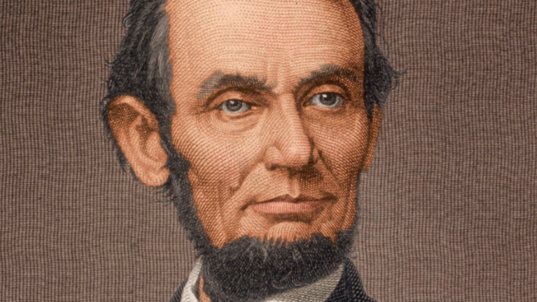 An illustrated portrait of Abraham Lincoln