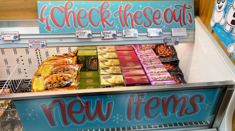 The new items freezer section at Trader Joe's