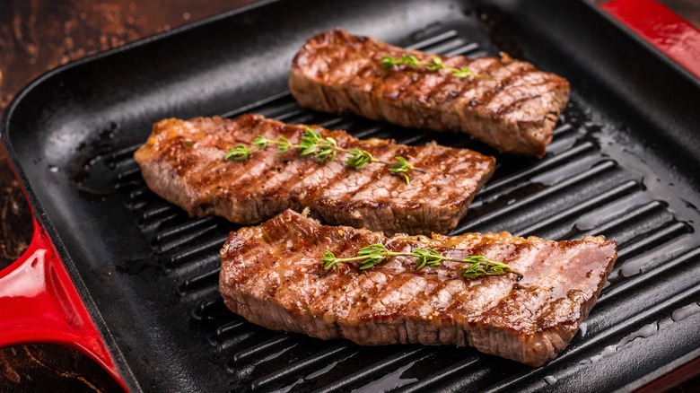Grilled tri-tip steaks.