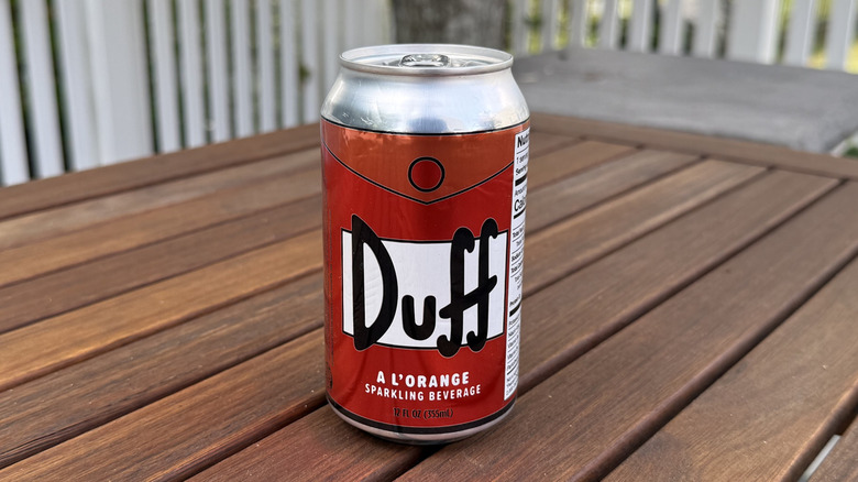 Can of Duff A L'Orange Sparkling Beverage