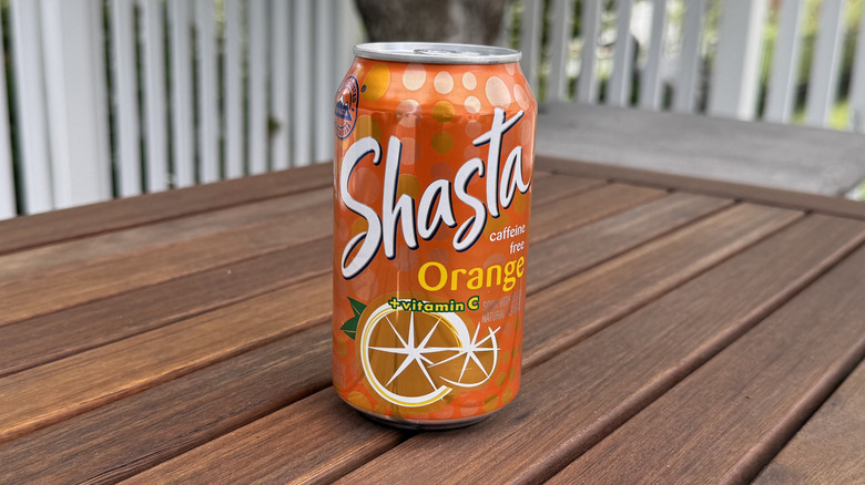 Can of Shasta Orange soda