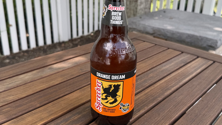 Bottle of Sprecher Orange Dream Soda