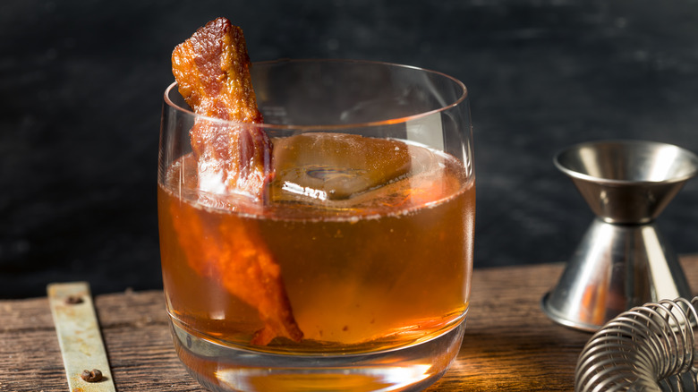 Maple bacon cocktail