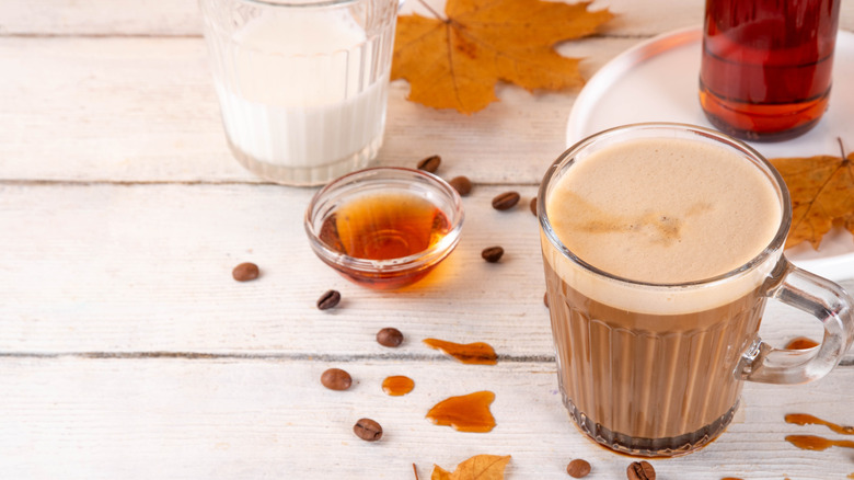 Maple syrup and coffee drink