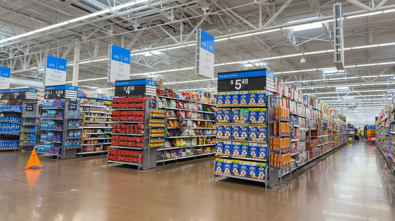 Walmart grocery aisles