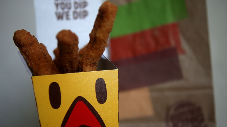 A box of Burger King chicken fries.
