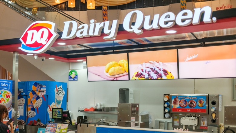 Order counter inside Dairy Queen