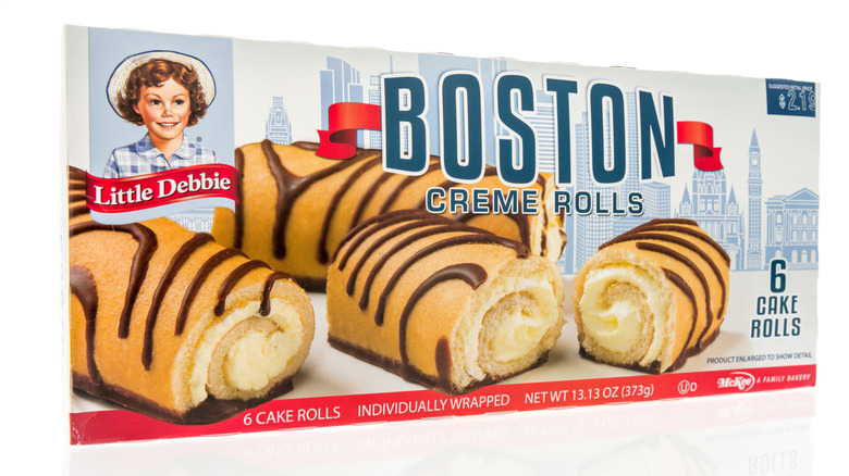 Little debbie boston creme rolls box