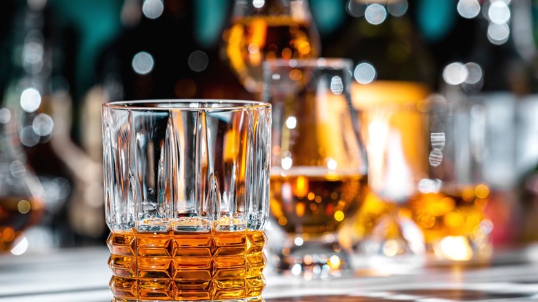 Bourbon in a glass.