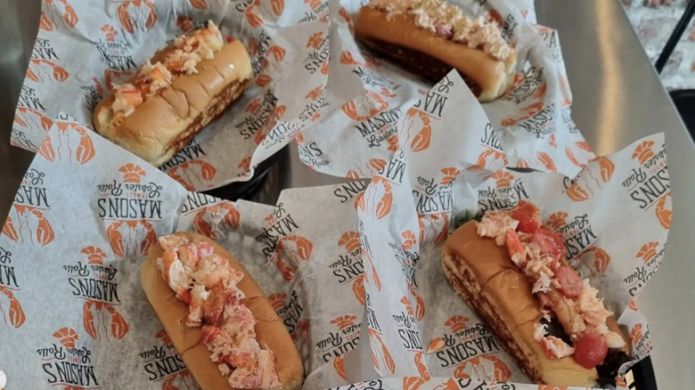 Lobster rolls on Mason's Famous Lobster Rolls paper