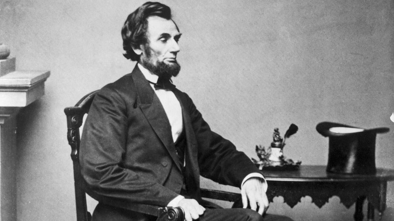 Portrait of Abraham Lincoln seated