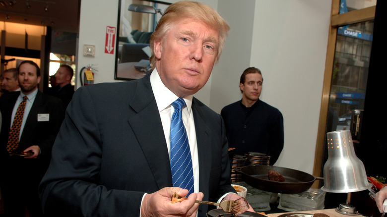 Donald Trump during Launch of Trump Steaks