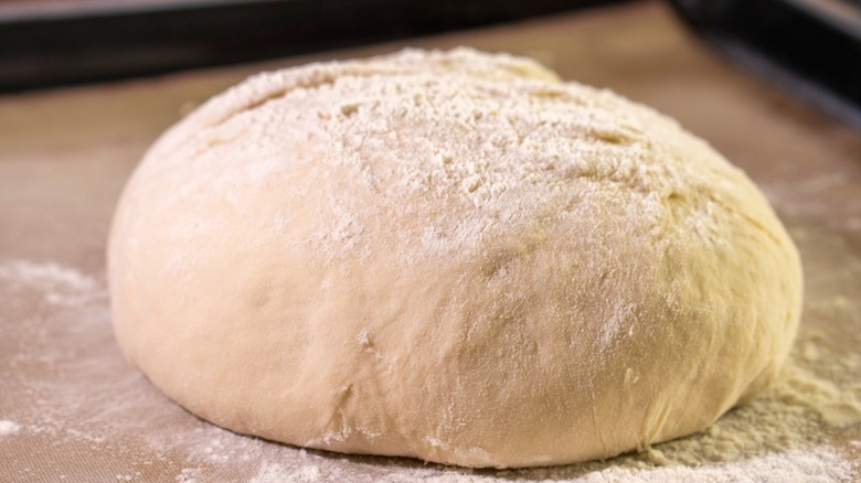 Raw bread dough.