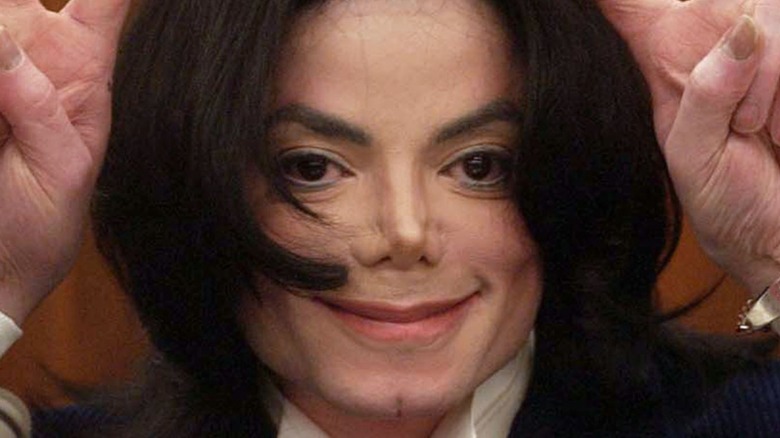 Michael Jackson in the early '00s smiling