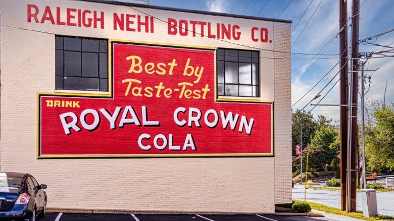 A picture of the exterior of a RC Cola/Nehi bottling plant.