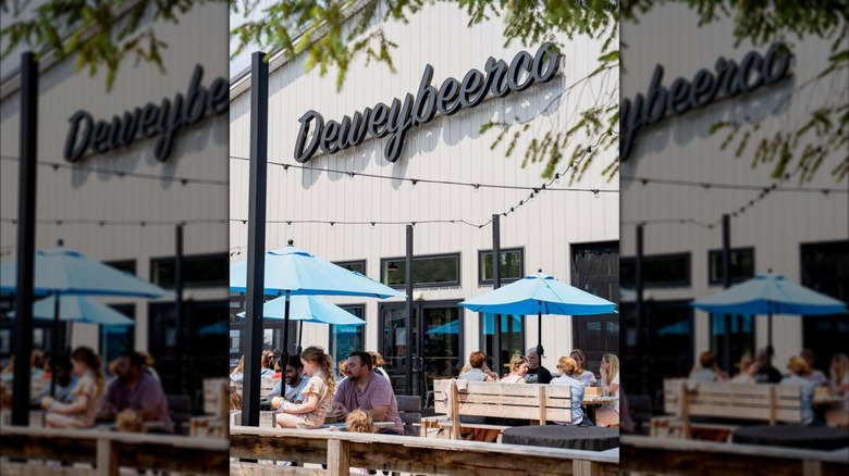 Front entrance sign to Dewey Beer Co.