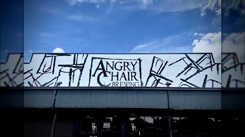 Exterior of Angry Chair Brewing, day