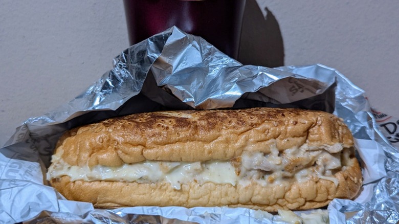 The Chicken Cheesesteak from Arby's unwrapped