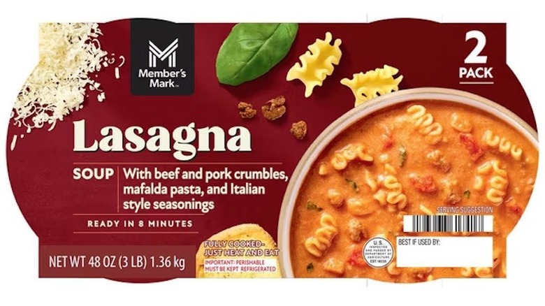 Packaging for Member's Mark Lasagna Soup