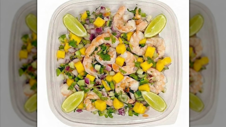 The Member's Mark Mango Shrimp Ceviche, seen from above