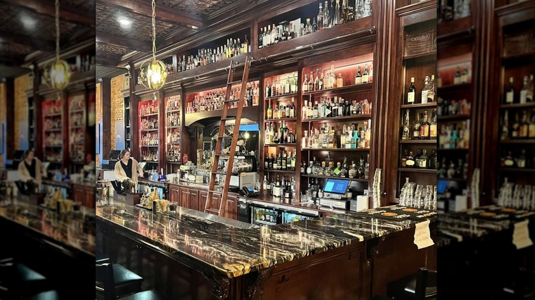 Bar Setup at Busted Oak Bourbon Society