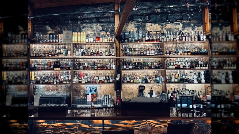 Bar setup at Stories Whiskey Bar