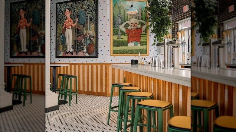 Retro interior bar setup at Hello, Marjorie
