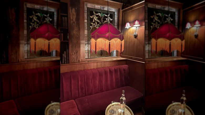 Vintage decor in seating area at Hell or Highwater